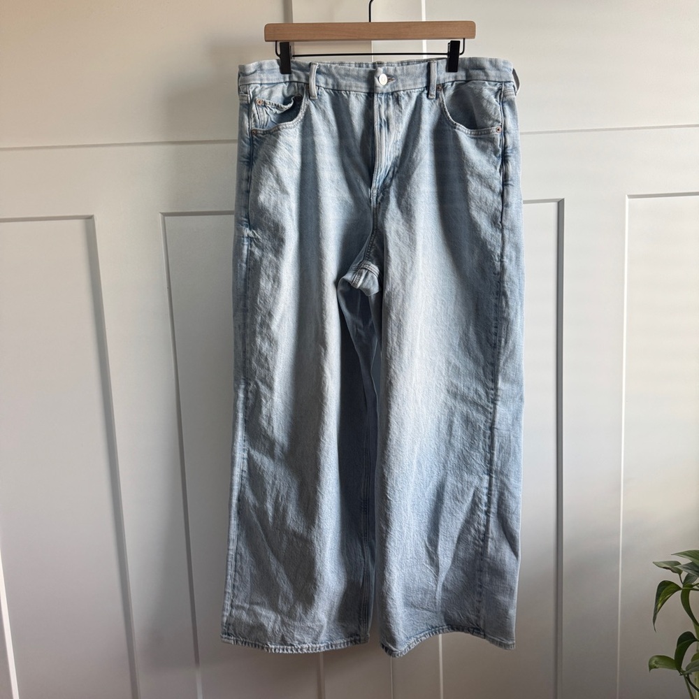 American eagle curvy super high rise baggy straight